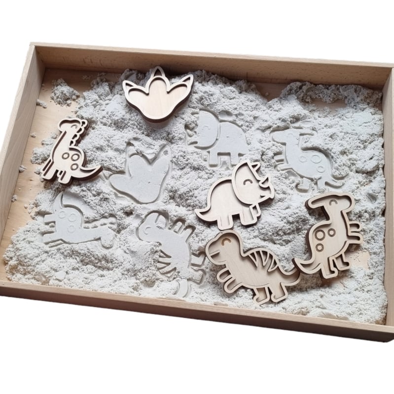Kiddi mini vulvormen set Dino 5st.