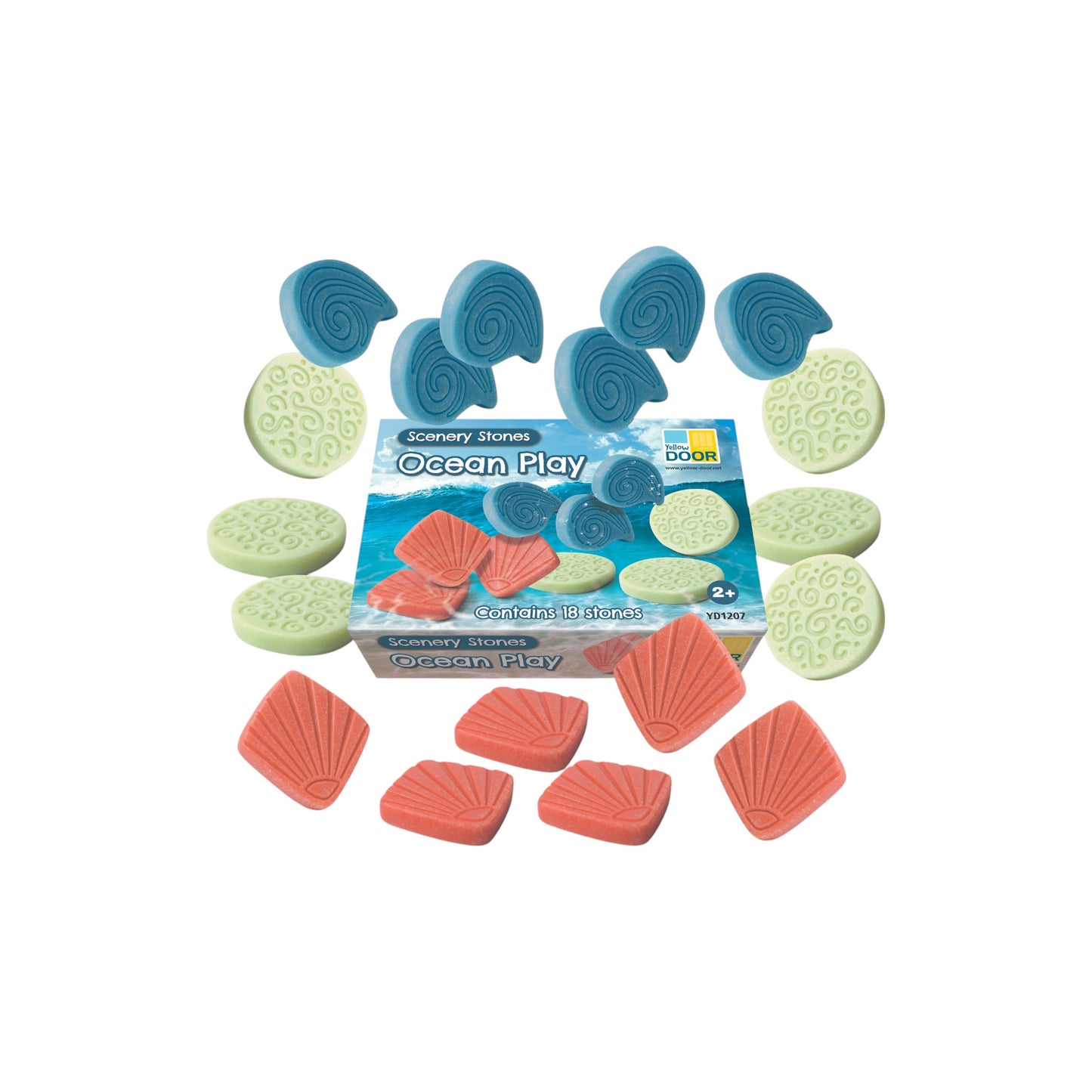 Yellow Door - Sensory Stones - Ocean Play 18st.