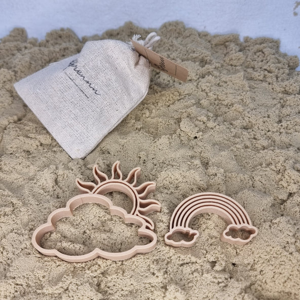 Grennn uitsteekvorm de zon en regenboog