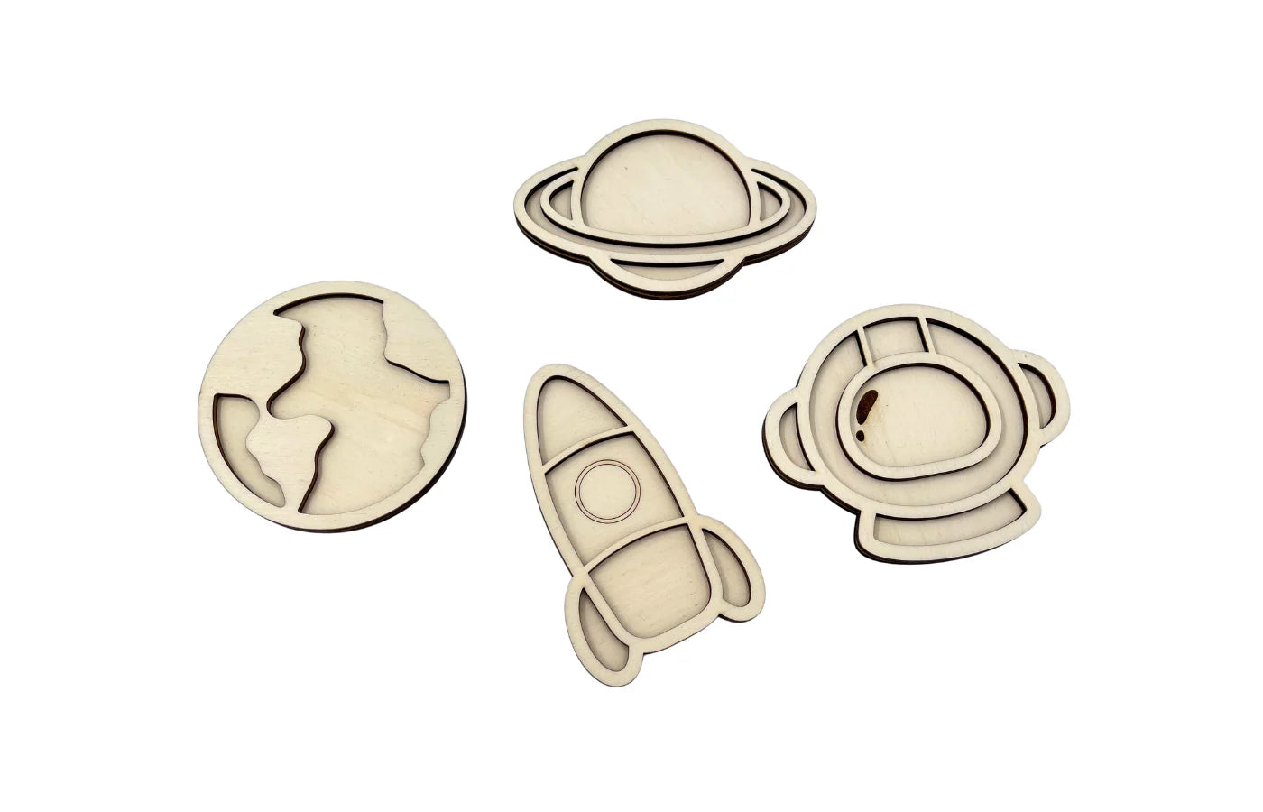 Mini vulvormen set de ruimte 4st.