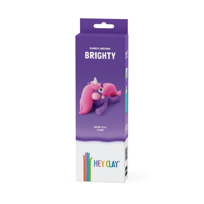 Heyclay - rainbow unicorn Brighty - 3 potjes
