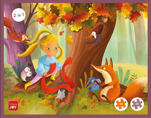 Juf Sara - Puzzelen met Pippa en de vermiste egel. 2-in-1-puzzel