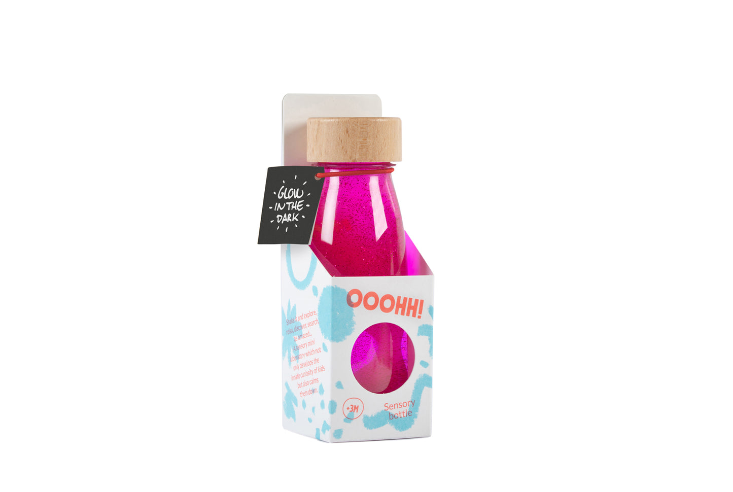 Petit Boum sensorische fles Fluo Roze Glow in the dark