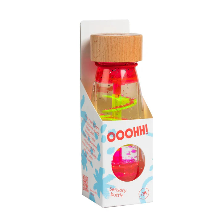 Petit Boum sensorische fles spiraal roze