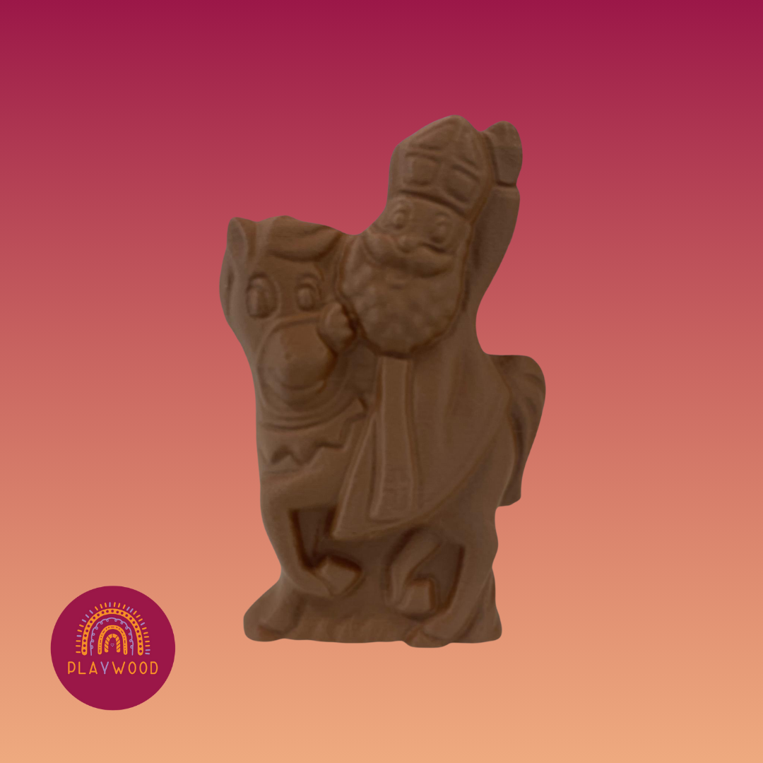 Playwood | Chocolade figuur " Sint op zijn paard" 1st.