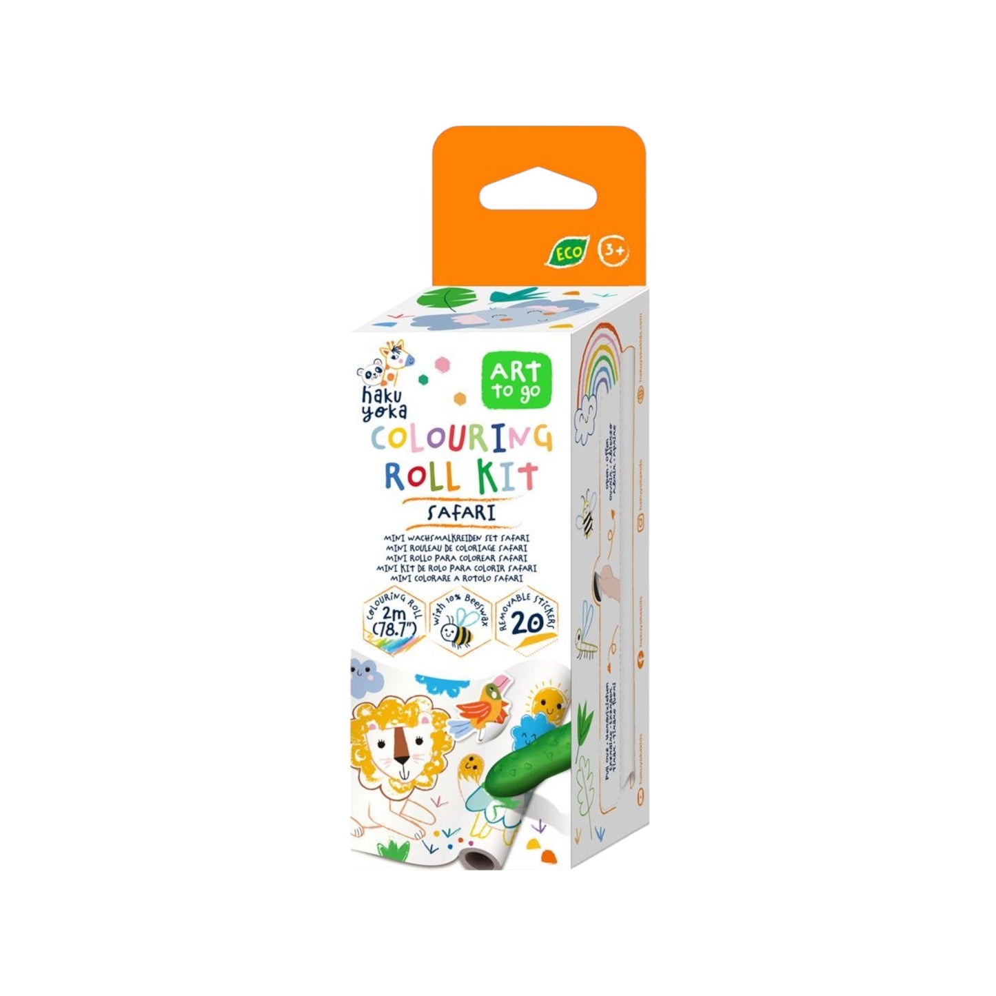 Haku Yoka Mini Kleurrol kit Safari | 4 krijtjes
