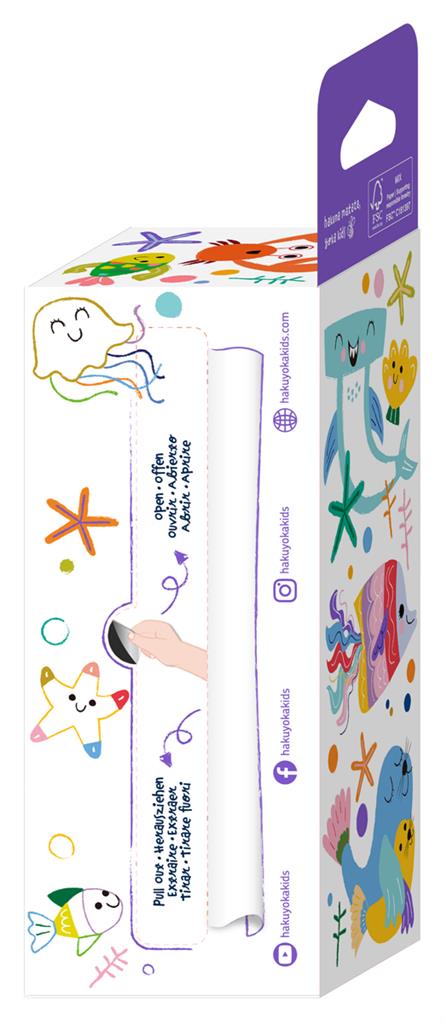 Haku Yoka Mini Kleurrol kit zeedieren | 4 krijtjes