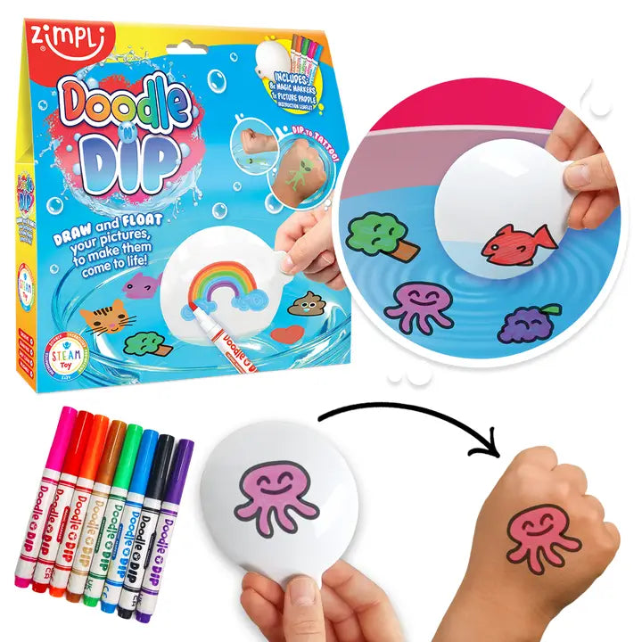Zimpli Doodle N dip dancing water drawing arts & carft gifts
