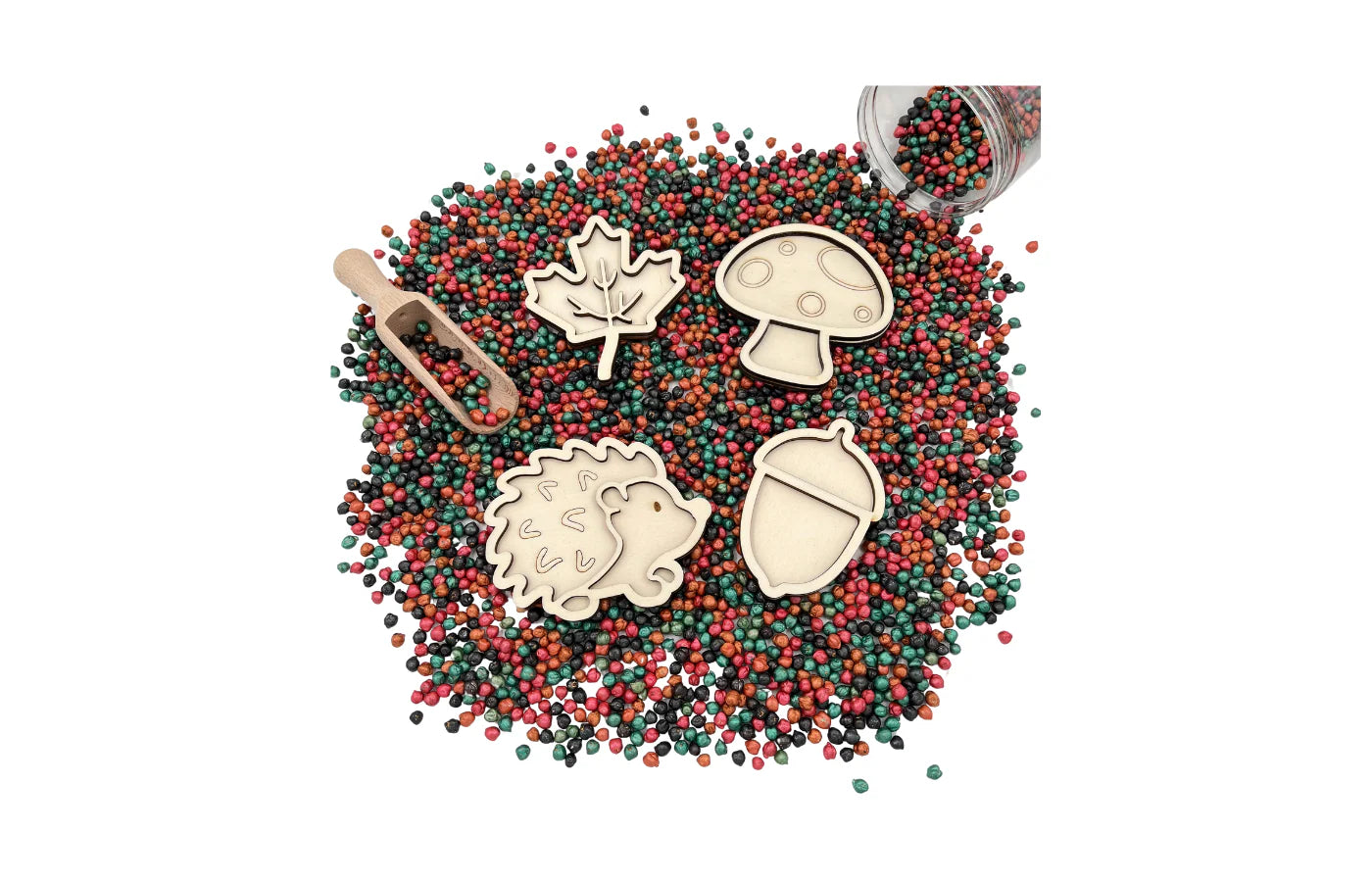 Mini vulvormen set herfst 4st.