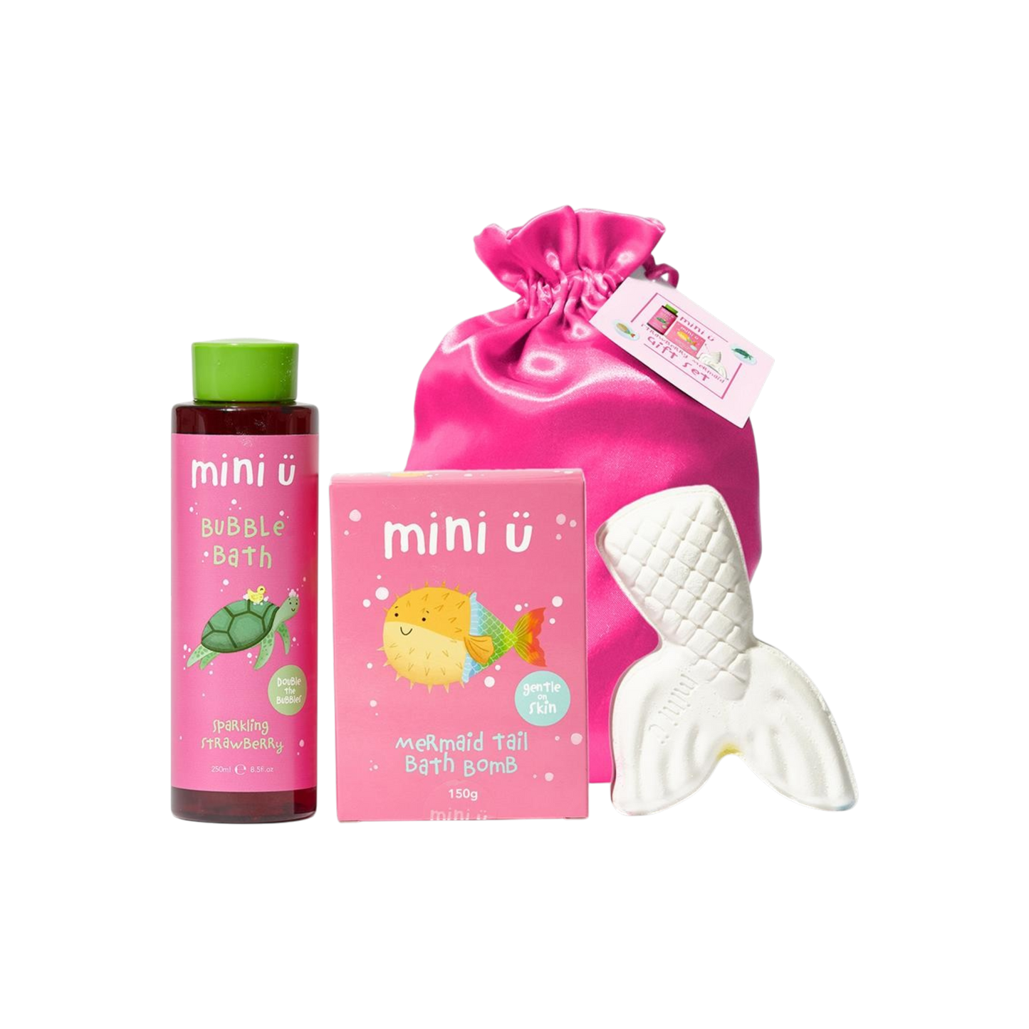 Mini ü - Cadeau bad set Aardbeien, zeemeermin