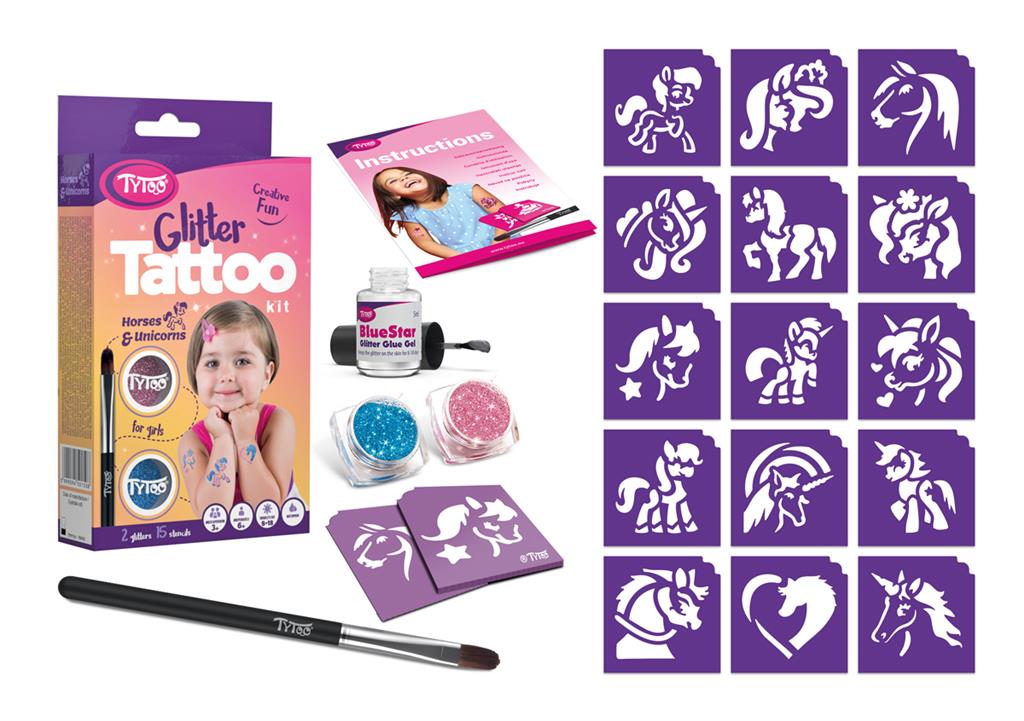 Tytoo Glitter Tattoo - Paarden en Eenhoorns