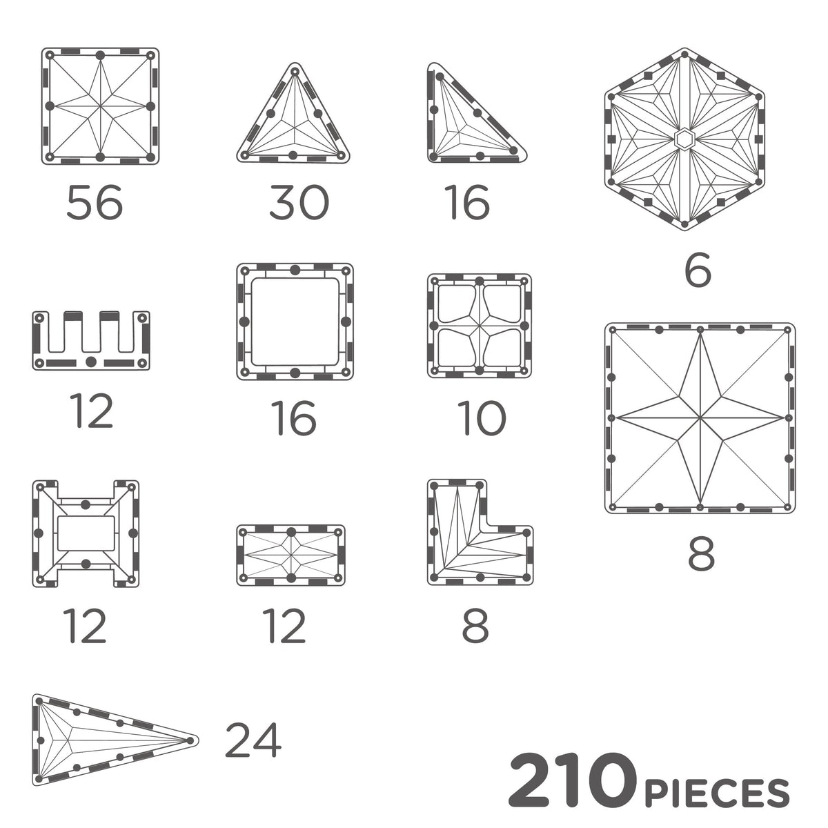 Cleverclixx Mega Creative Pack Pastel | 210 stuks