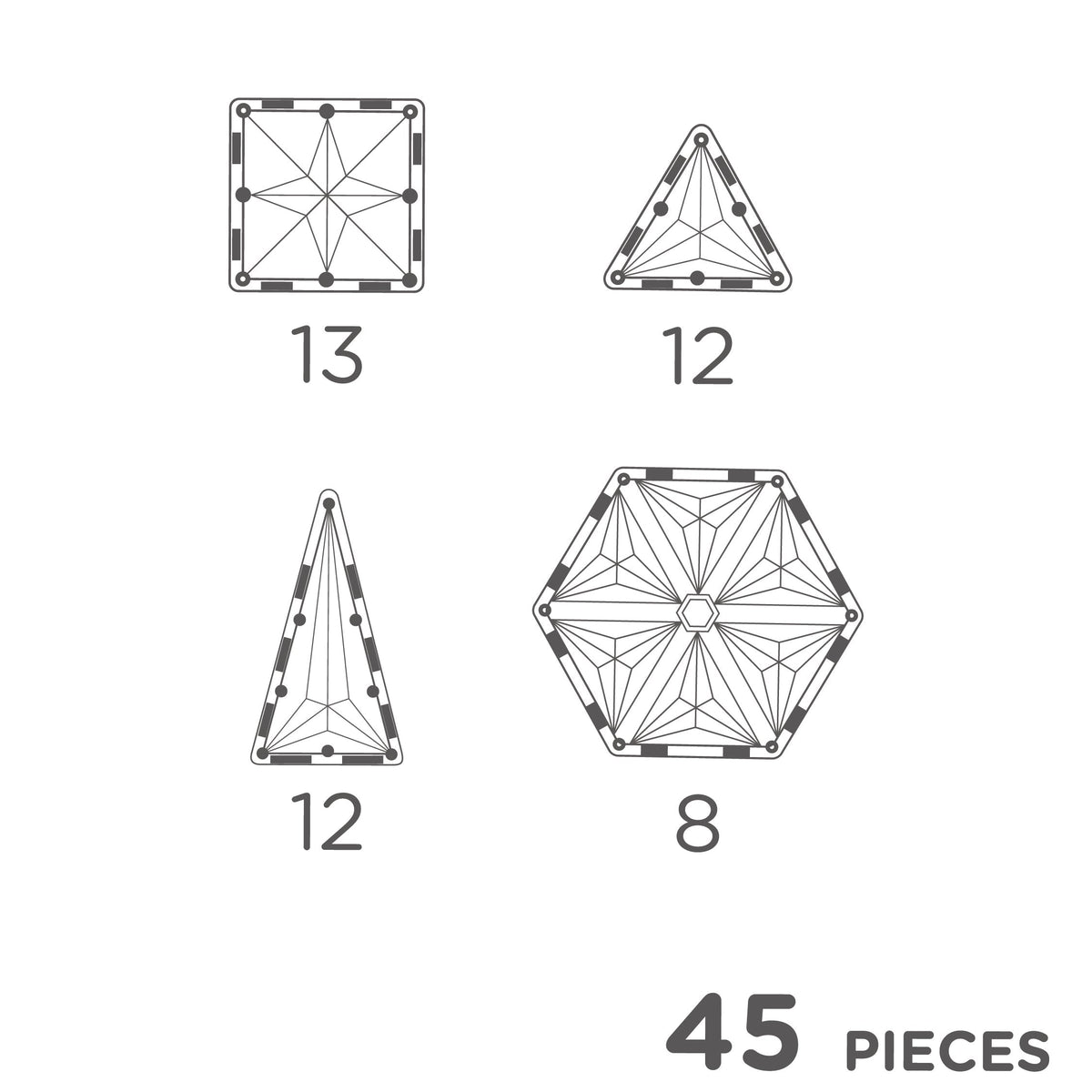 Cleverclixx Geo Pack Pastel | 45 stuks