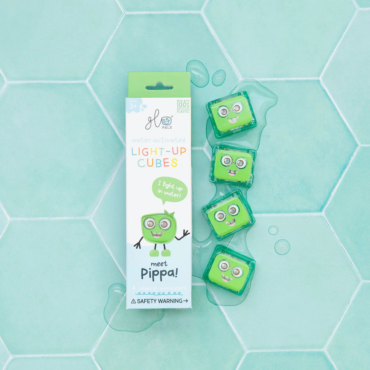 GloPals - Light up cubes - Pippa - 4st. groen