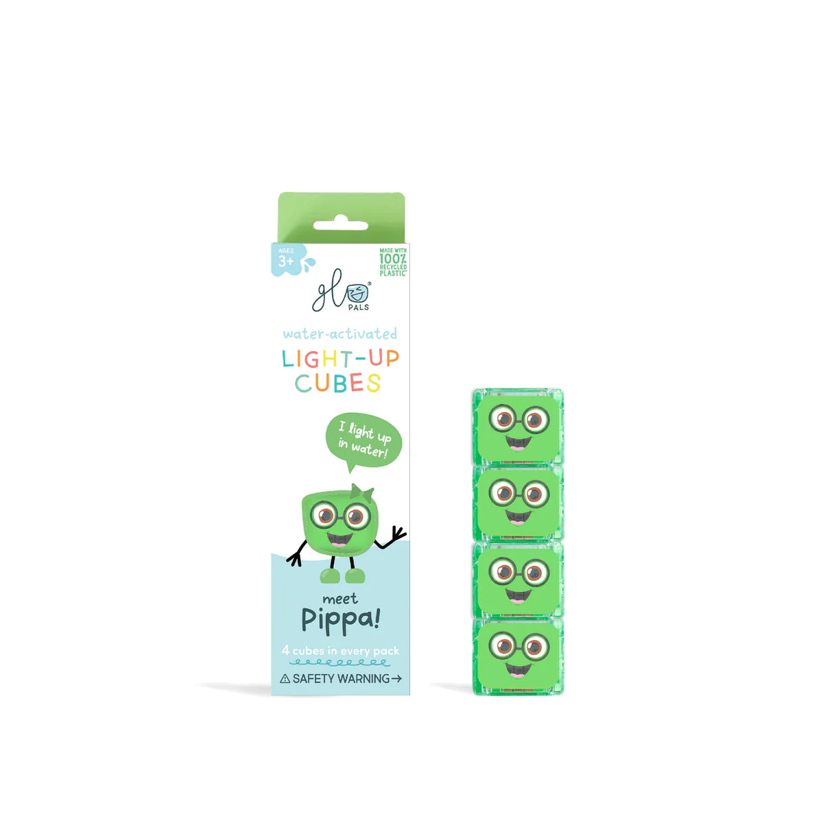 GloPals - Light up cubes - Pippa - 4st. groen