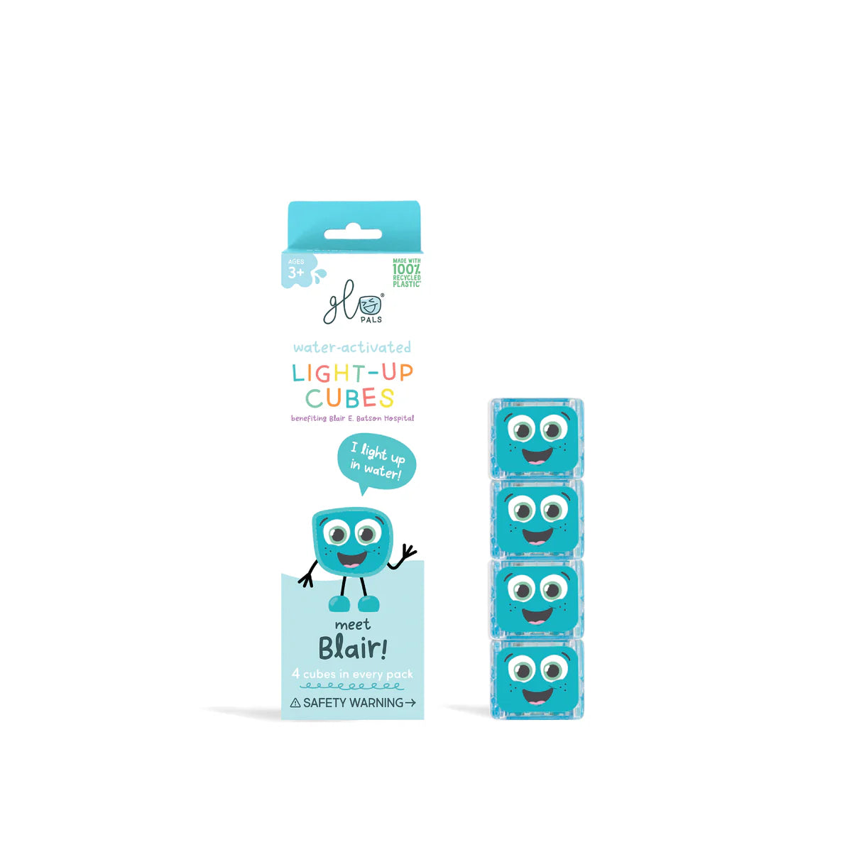 GloPals - Light up cubes - Blair - 4st. blauw
