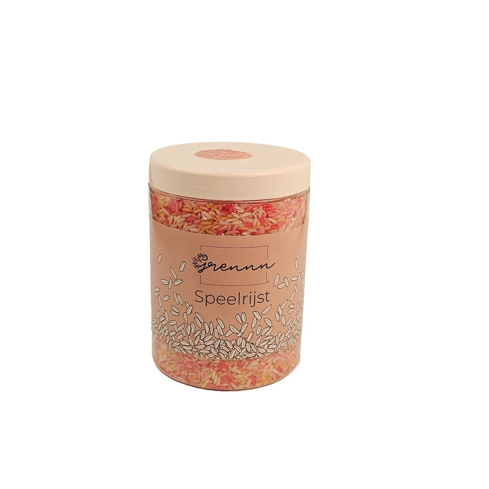 Grennn speelrijst pink flower mix 750gr