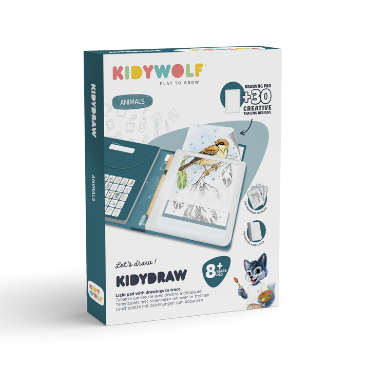 Kidywolf Kidydraw Pad | Verlichte tekentafel Animals | 8+
