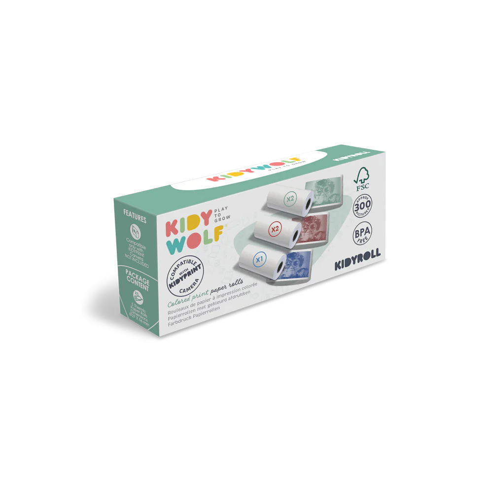 Kidywolf Kidyroll Gekleurde papierrollen 5st.