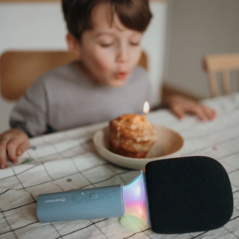 Kidywolf Kidymic karaoke microfoon blauw