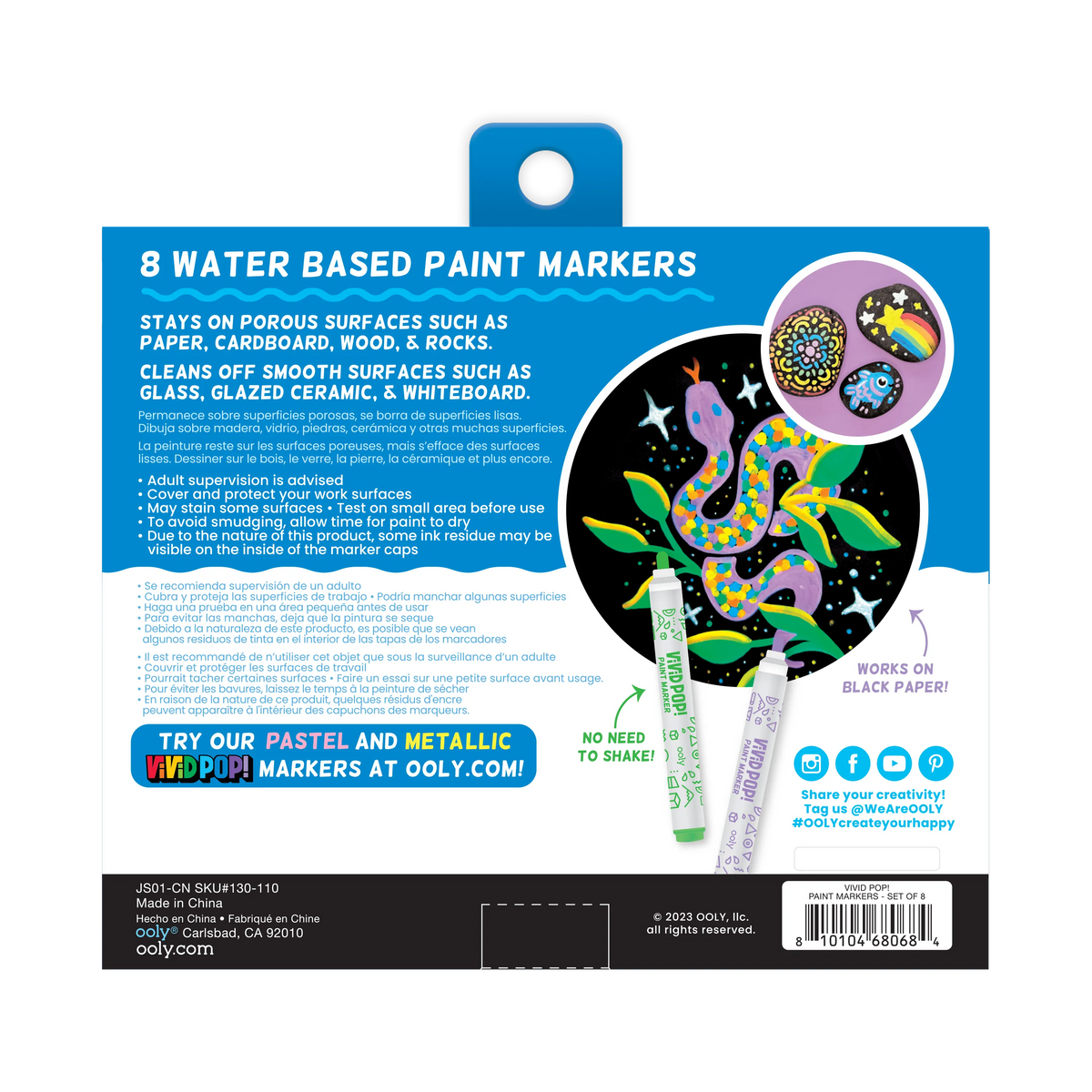 Ooly - Vivid Pop! Paint Markers Classic - Verfstiften 8st.