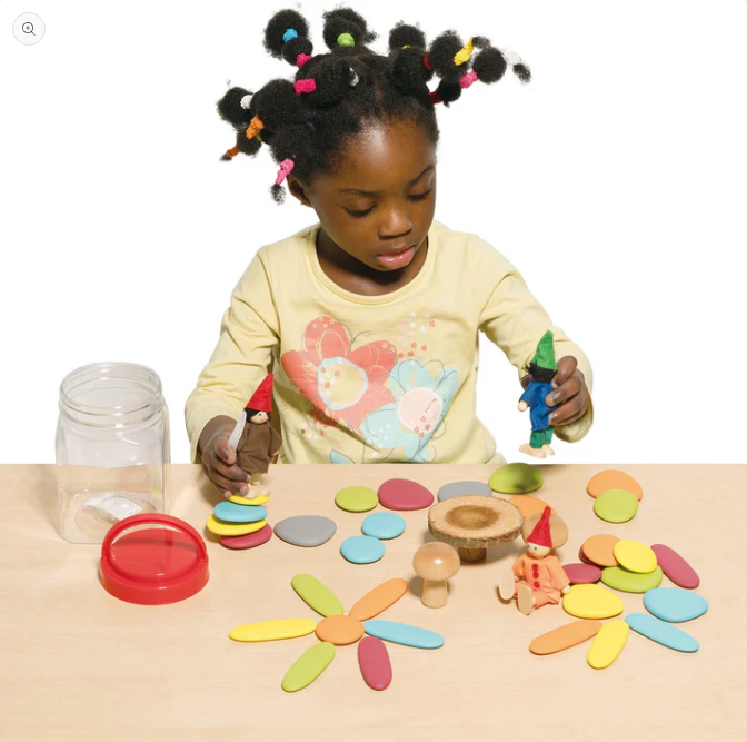 Edx junior regenboog stenen - aardekleuren pebbles 36st.