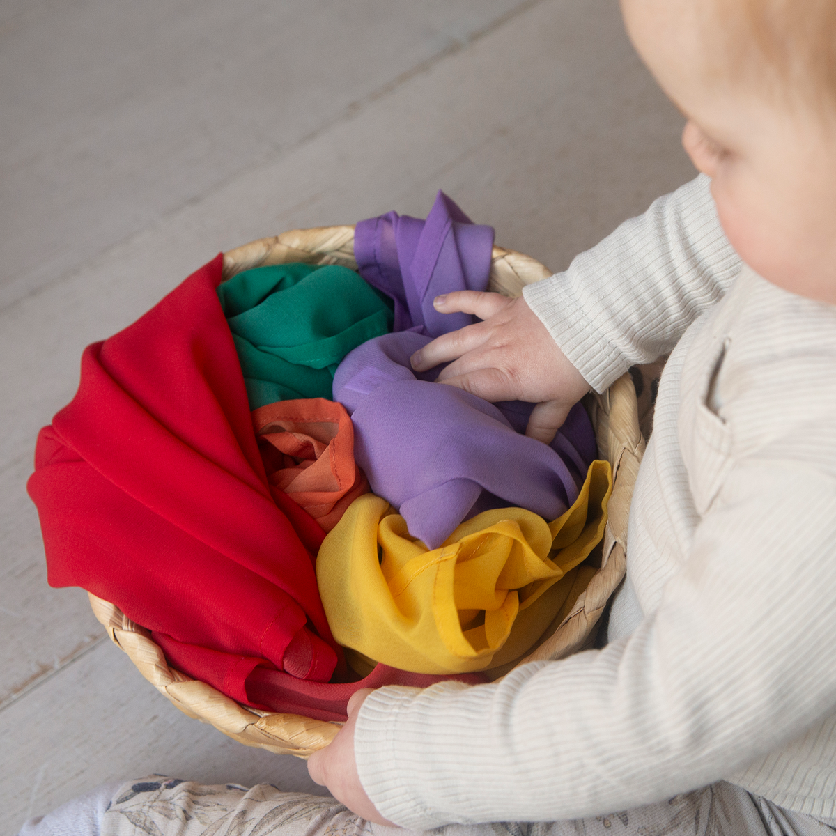 Little Botanic | Playcycle speeldoek medium | Oranje 65cm