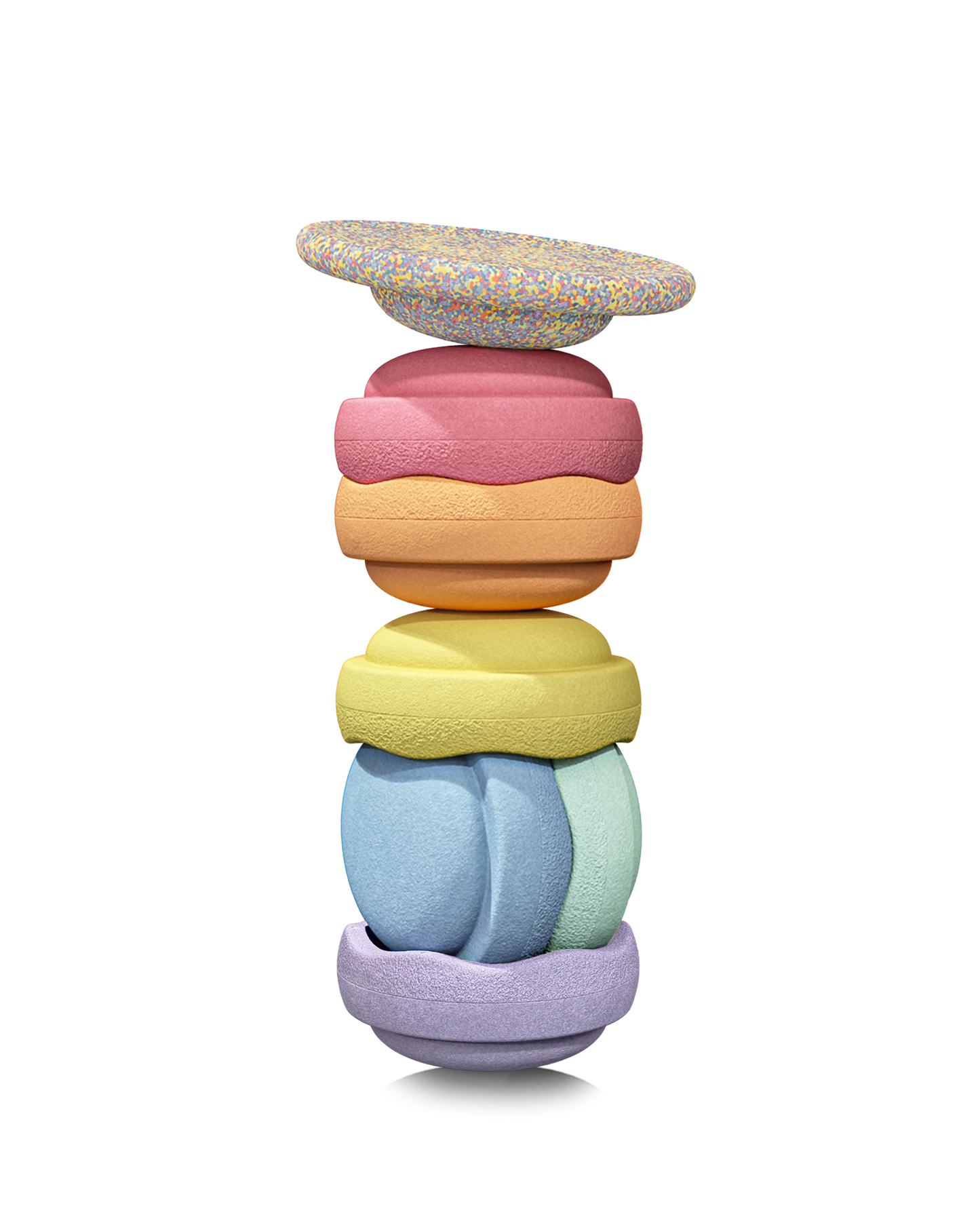 Stapelstein Rainbow Pastel | Super Confetti | set 6+1