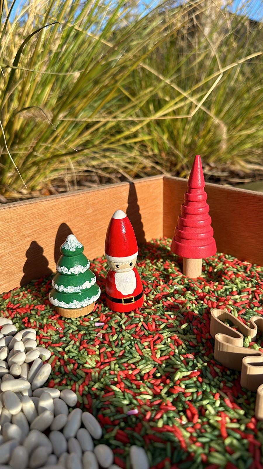 Handgeschilderde pegdolls kerst/winter 3st.