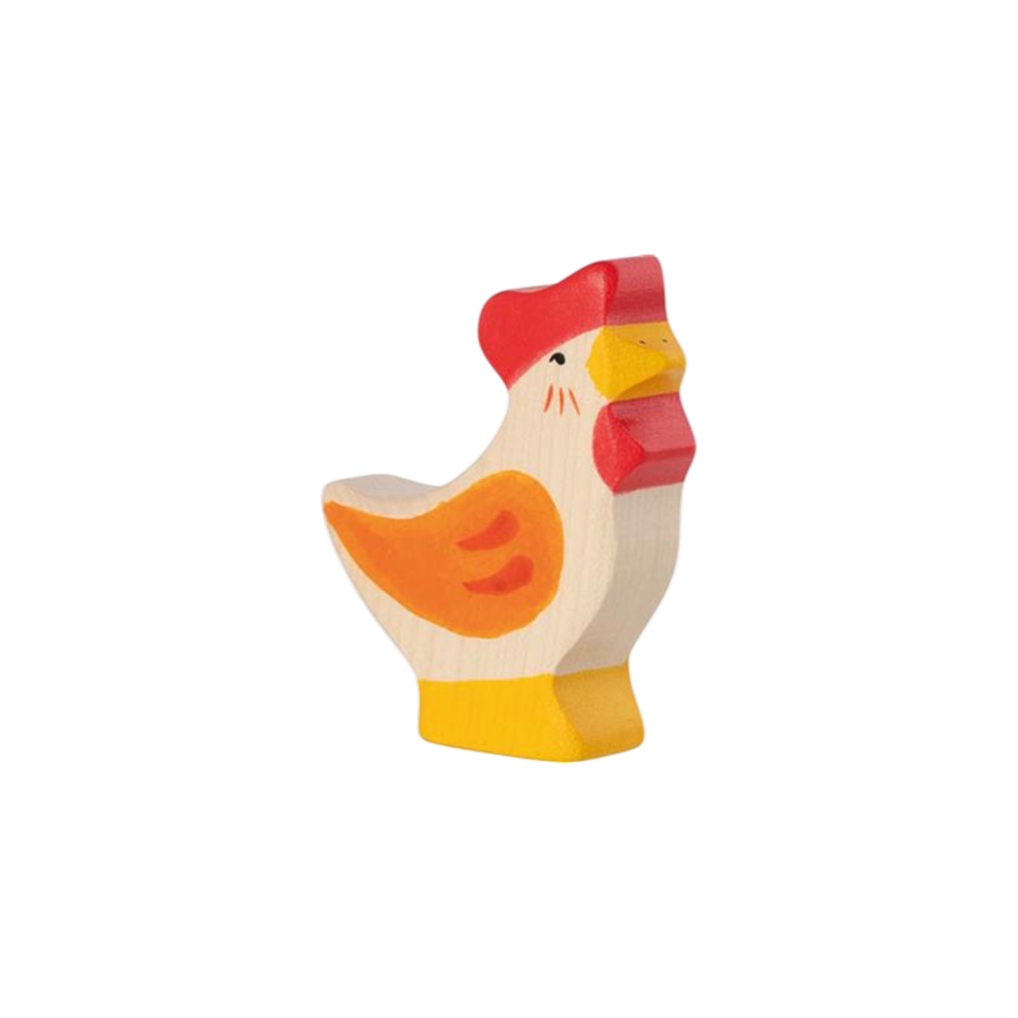 Houten speelfiguur kip