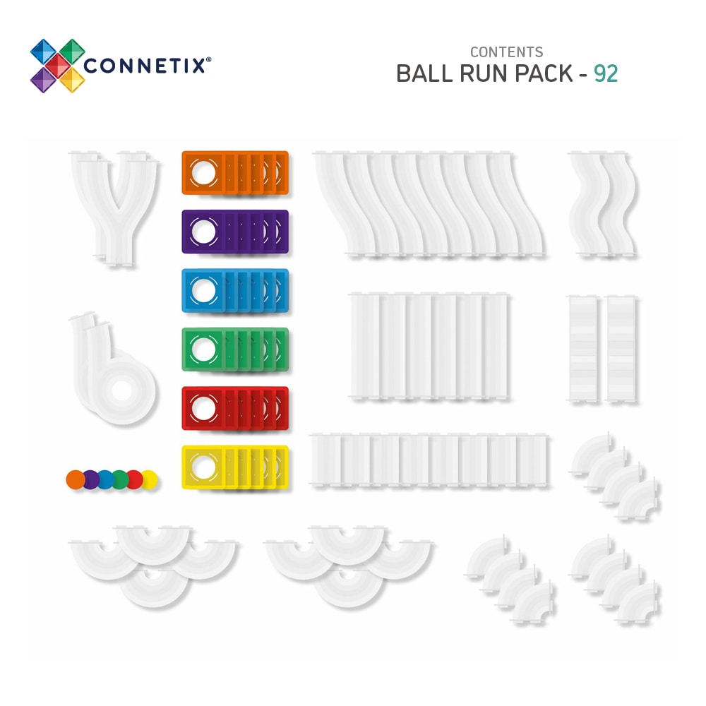 Connetix Rainbow Ball Run Pack 92st.
