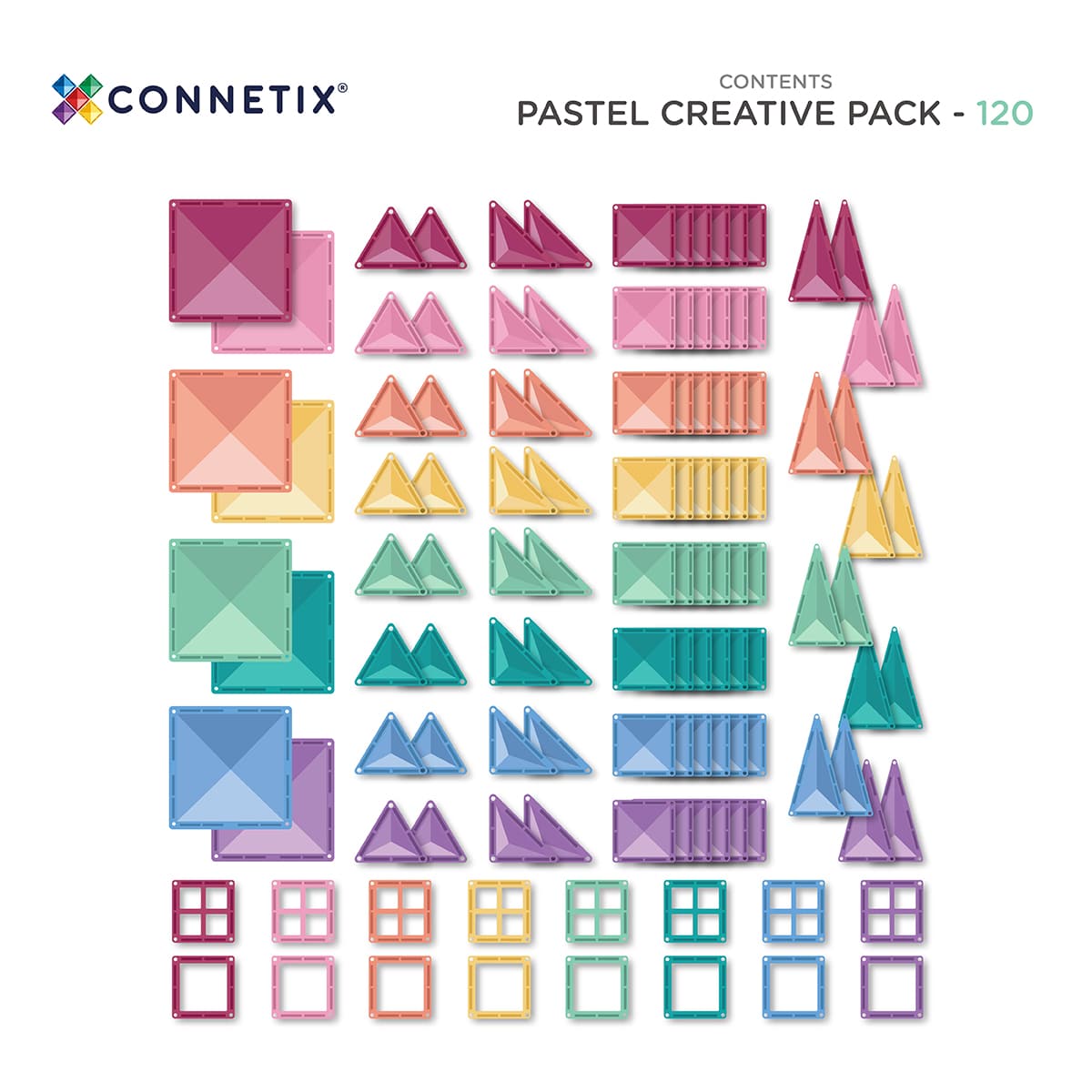 Connetix Pastel Creative pack 120st.