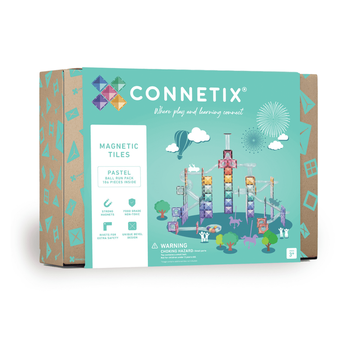 Connetix Pastel Ball run pack 106st.