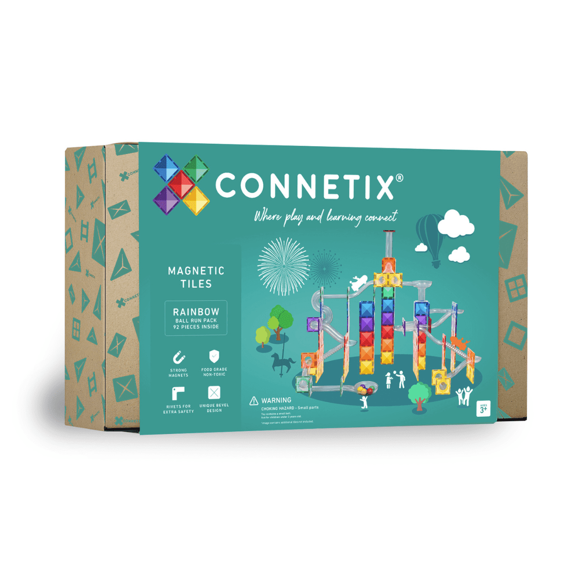 Connetix Rainbow Ball Run Pack 92st.