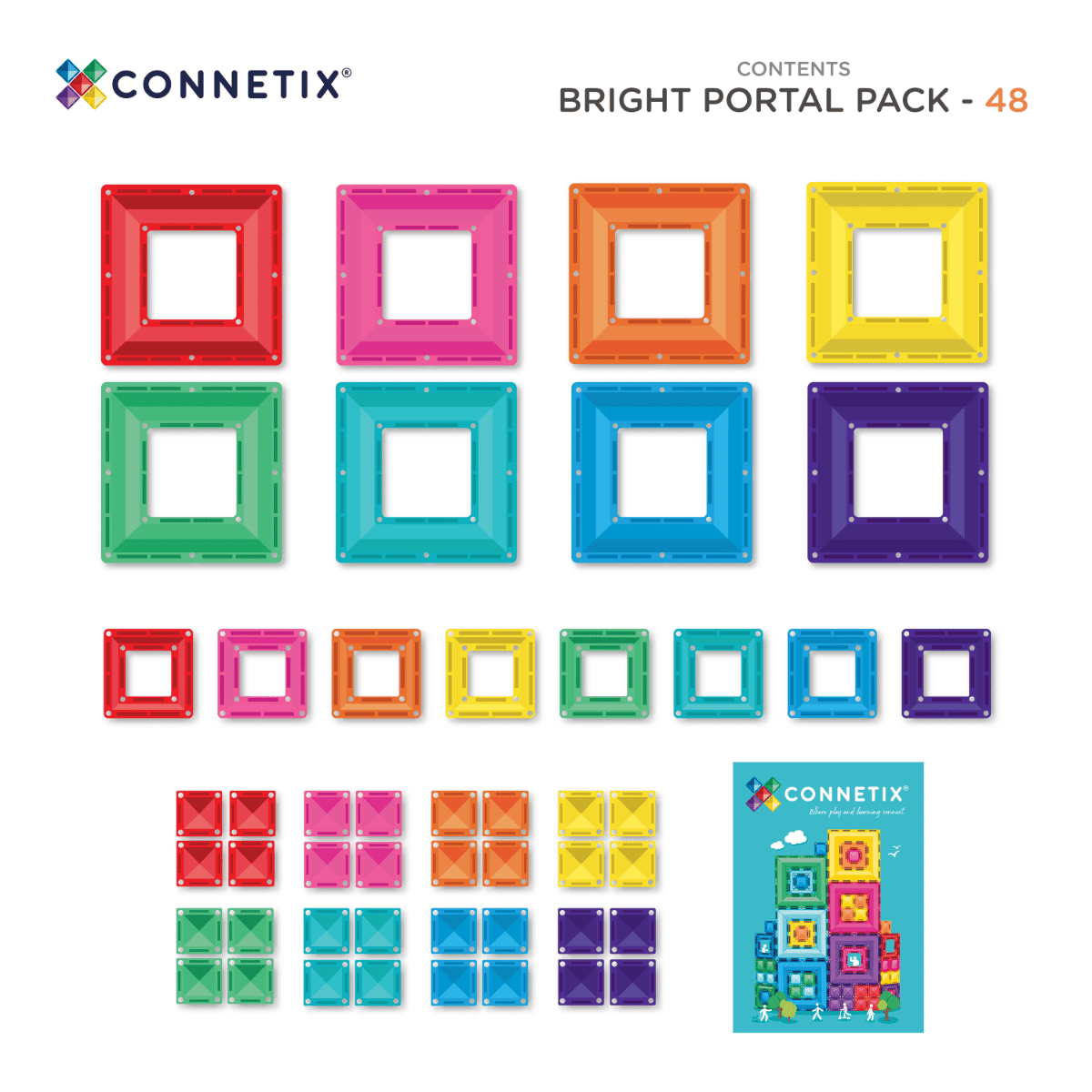 !! Pre - Order!! | Connetix Bright Portal Pack 48 stuks