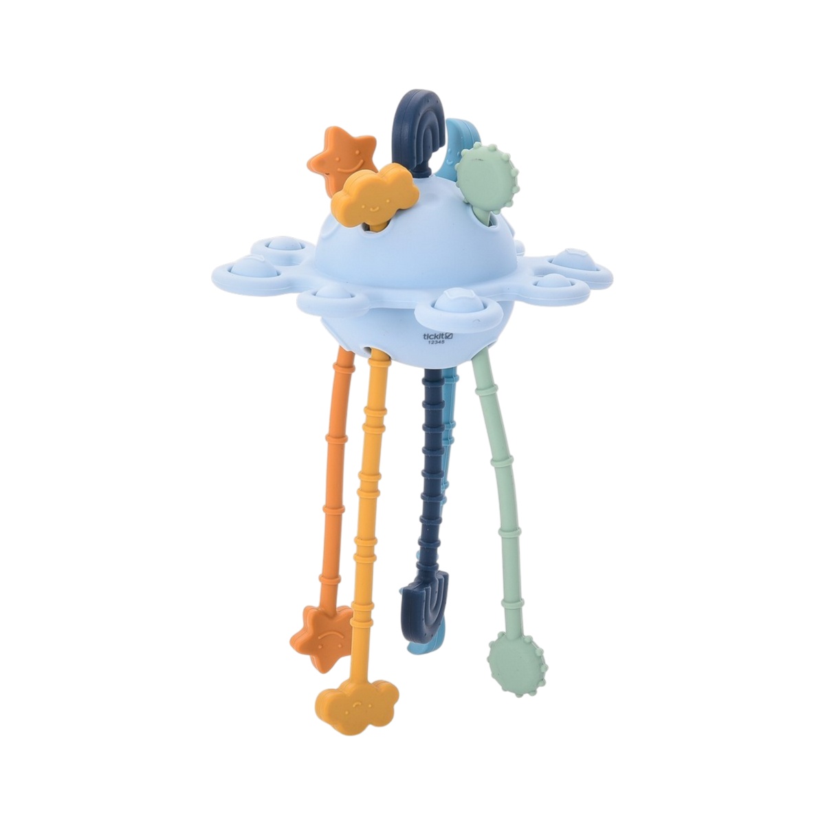Tickit Silisoft Zip trekspeelgoed blauw | neutraal