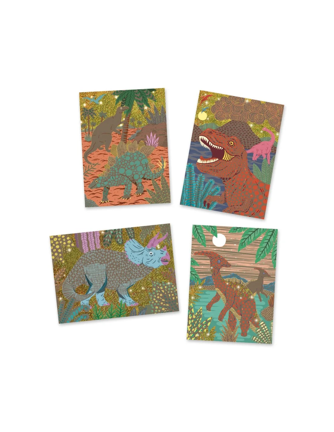 Djeco - Kraskaarten - Dinosaurussen