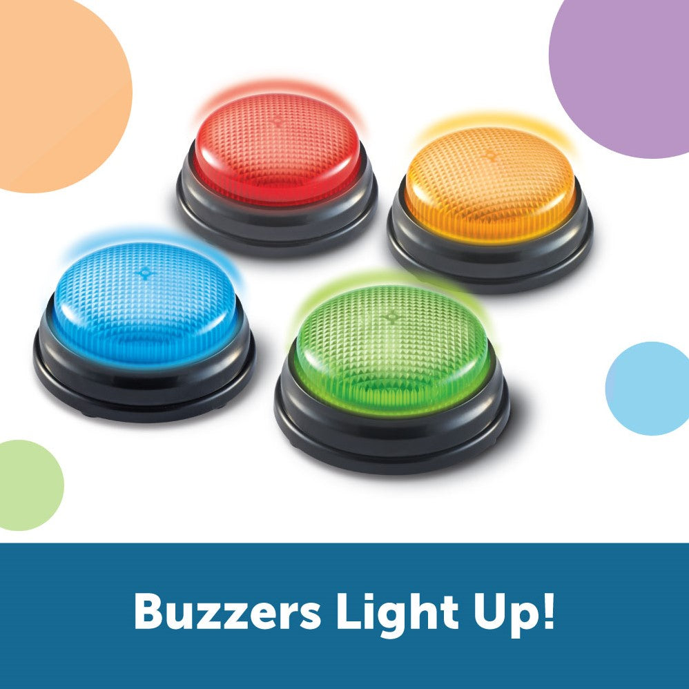 Learning Resources - Lights And Sounds Buzzers (Set of 4)