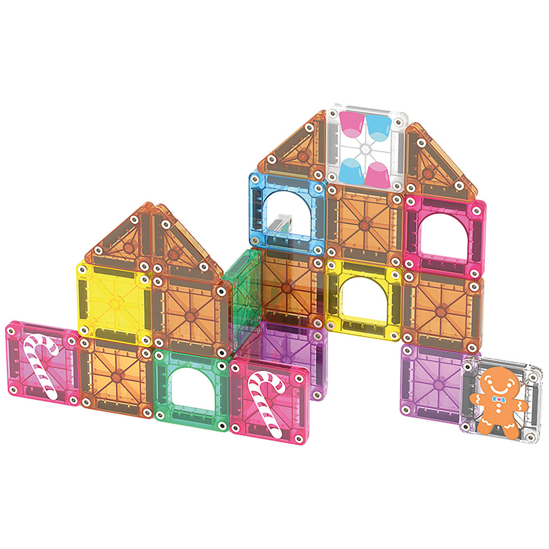 MAGNA-TILES® microMAGS Gingerbread House Travel Set 24 stuks