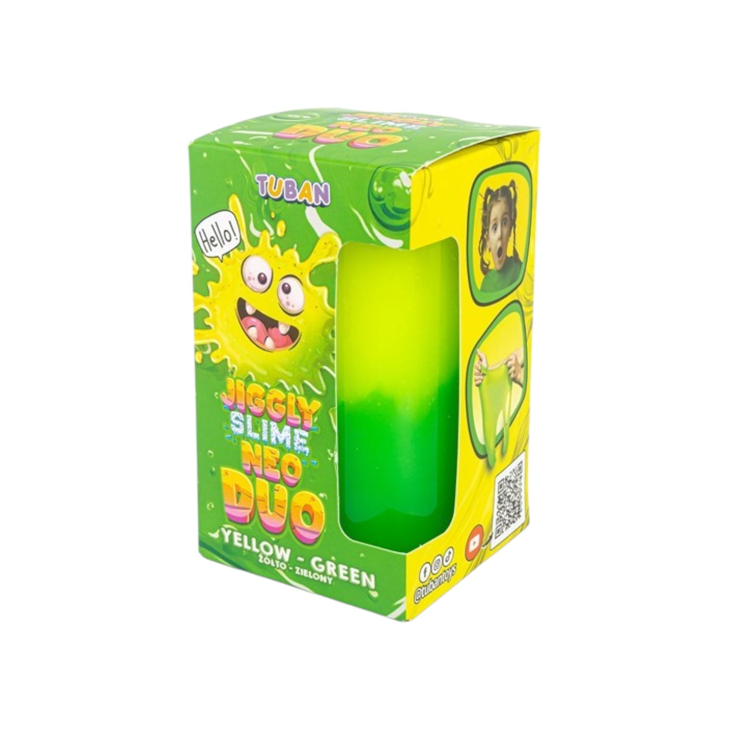 Tuban Jiggly slijm geel - groen 430g