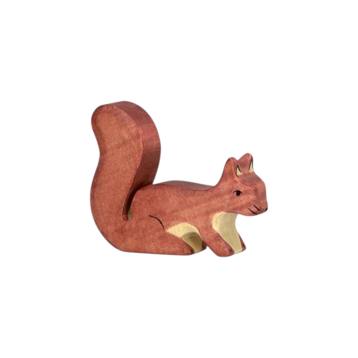 Holztiger houten speelfiguur eekhoorn bruin