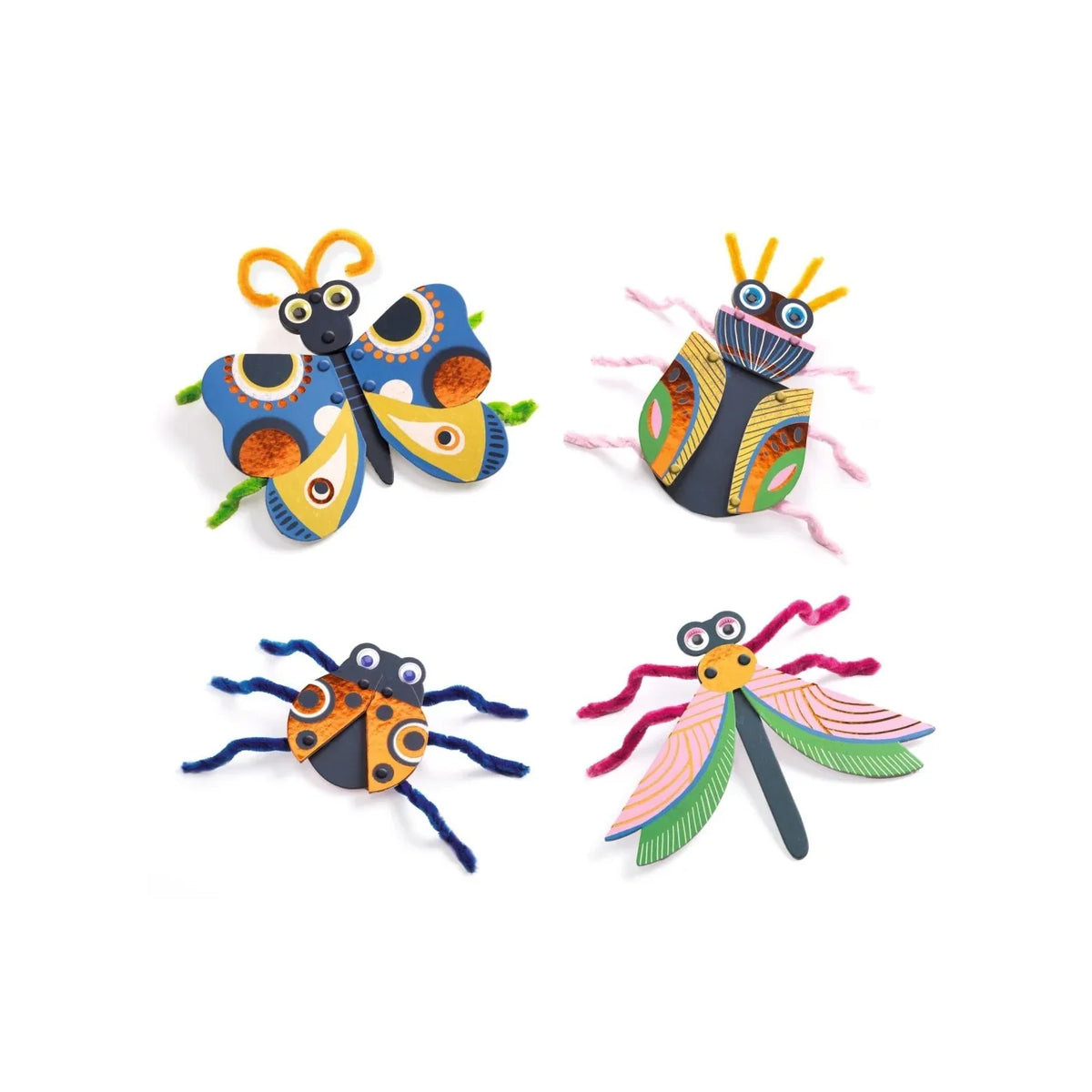 Djeco - Rijgen met chenilledraad - Yarn bugs