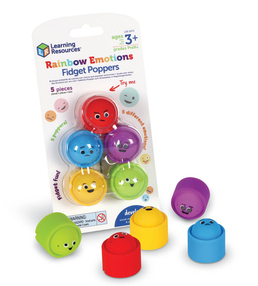 Learning Resources rainbow emoties fidget poppers