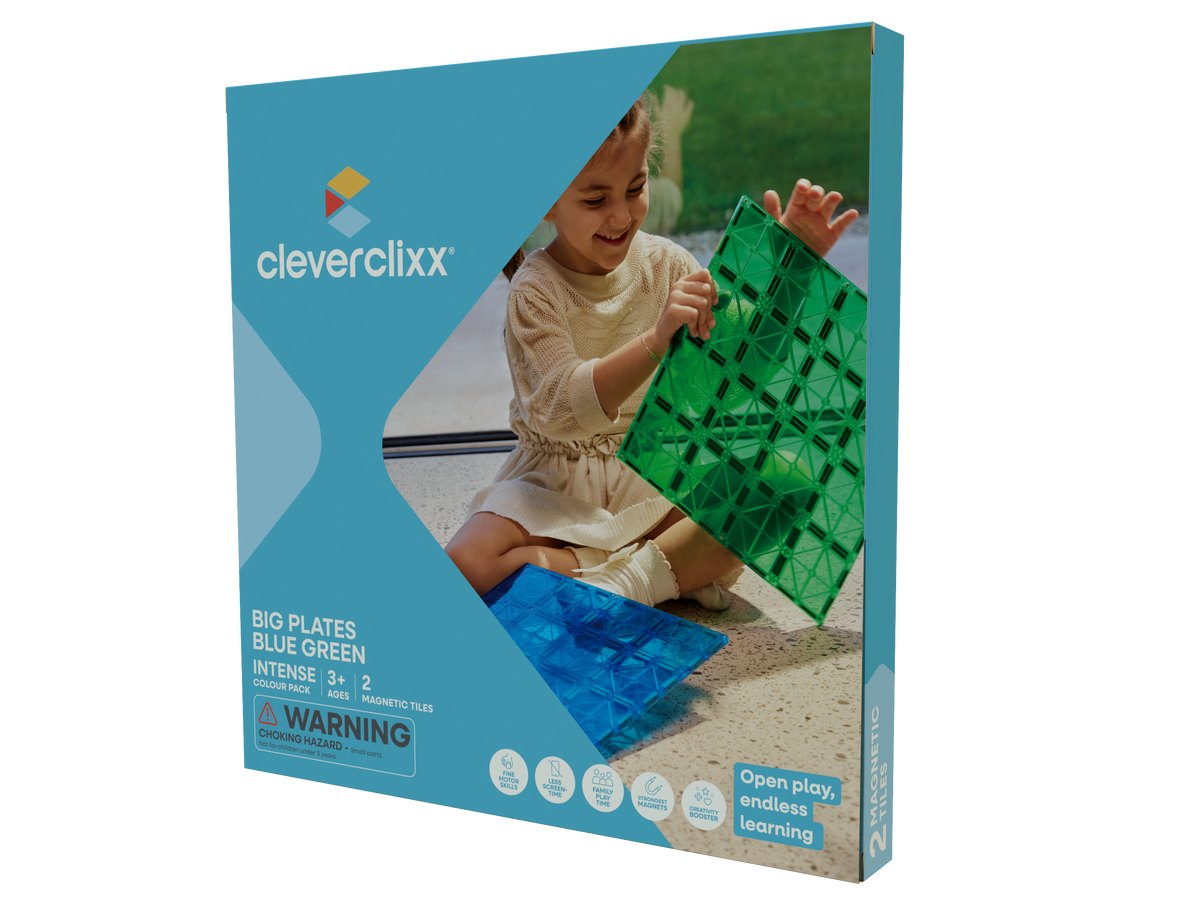 Cleverclixx Big Plates Blue Green | 2 stuks