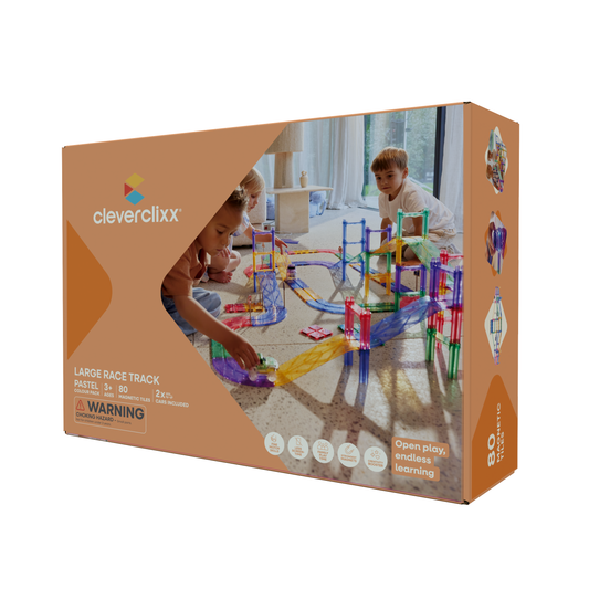 Cleverclixx Large Race Track Pastel | 80 stuks