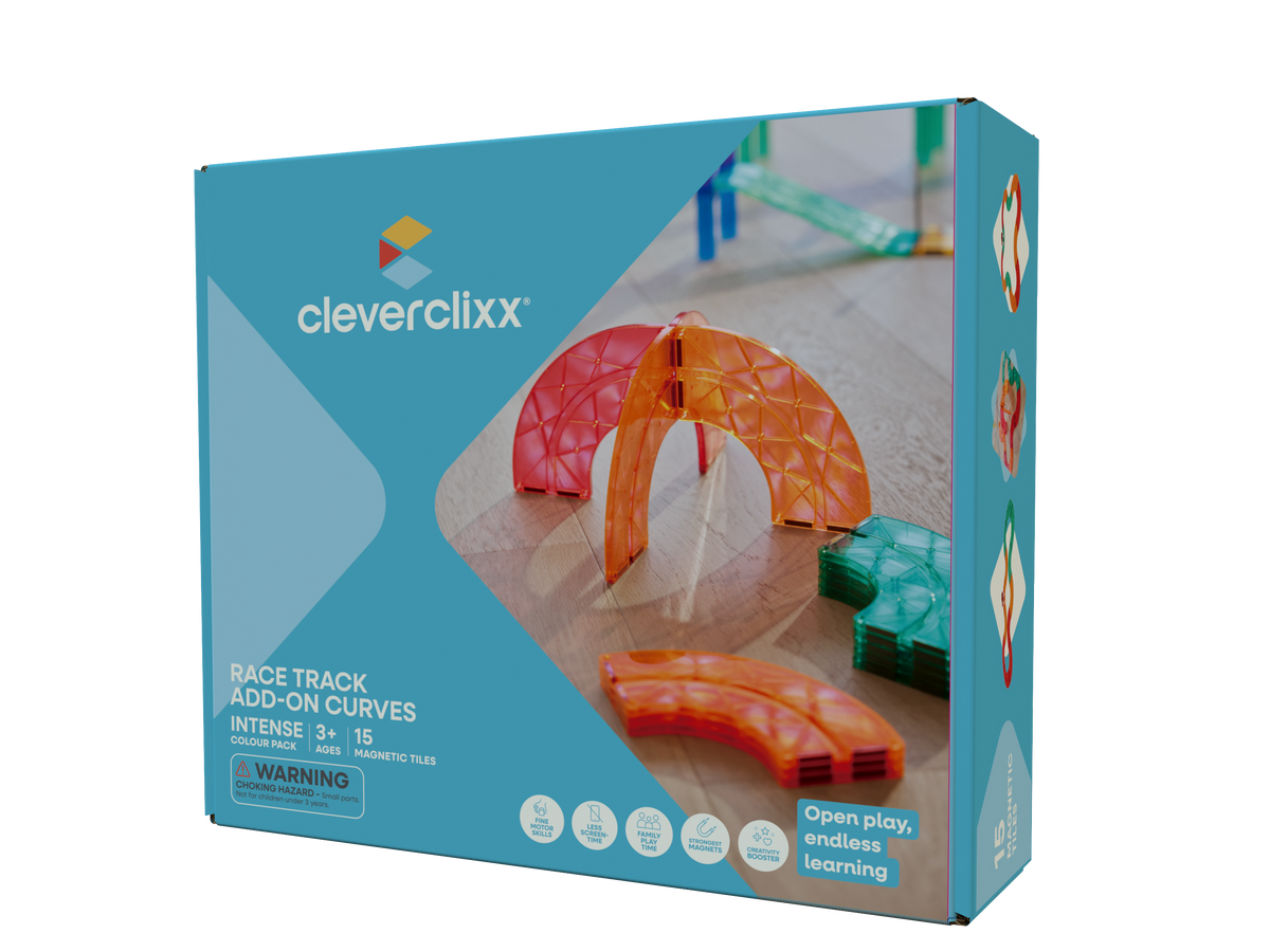 Cleverclixx Race Track Add-On Curves Intense | 15 stuks