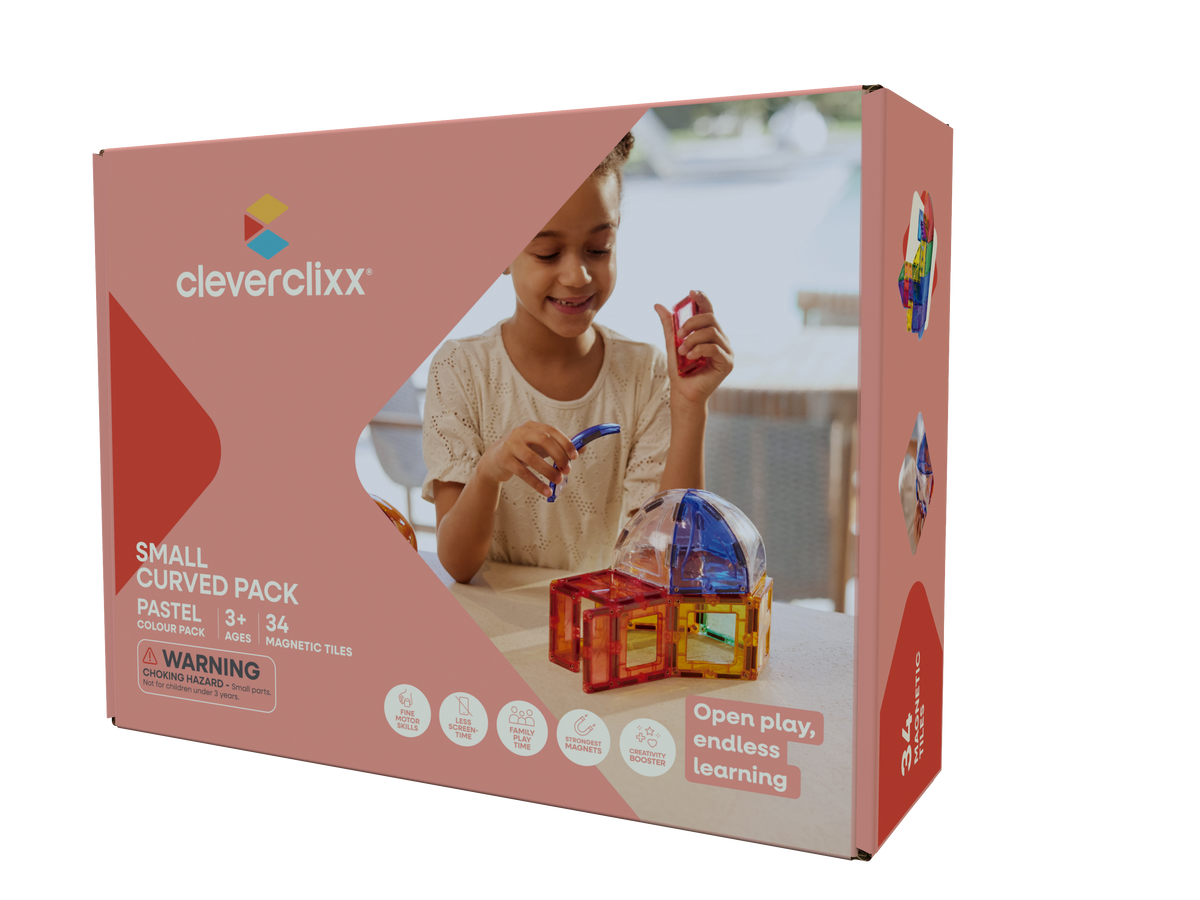 Cleverclixx Small Curved Pack Pastel | 34 stuks