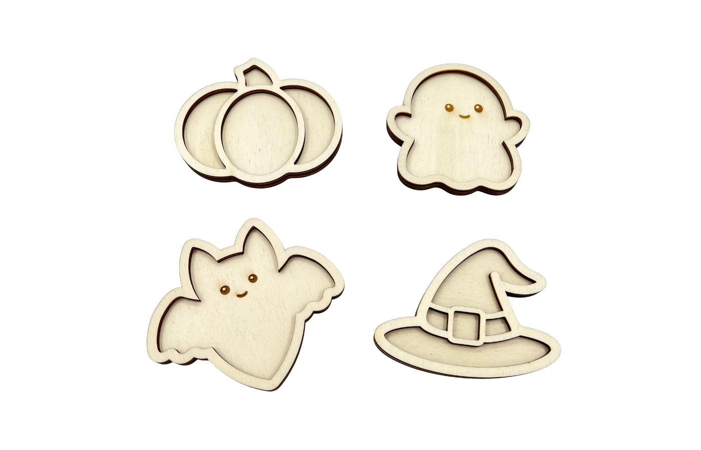 Mini vulvormen set halloween 4st.