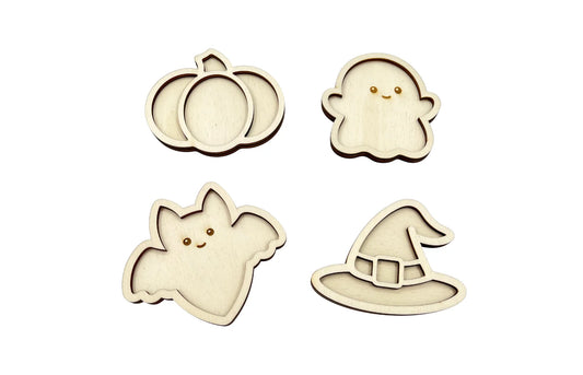 Mini vulvormen set halloween 4st.