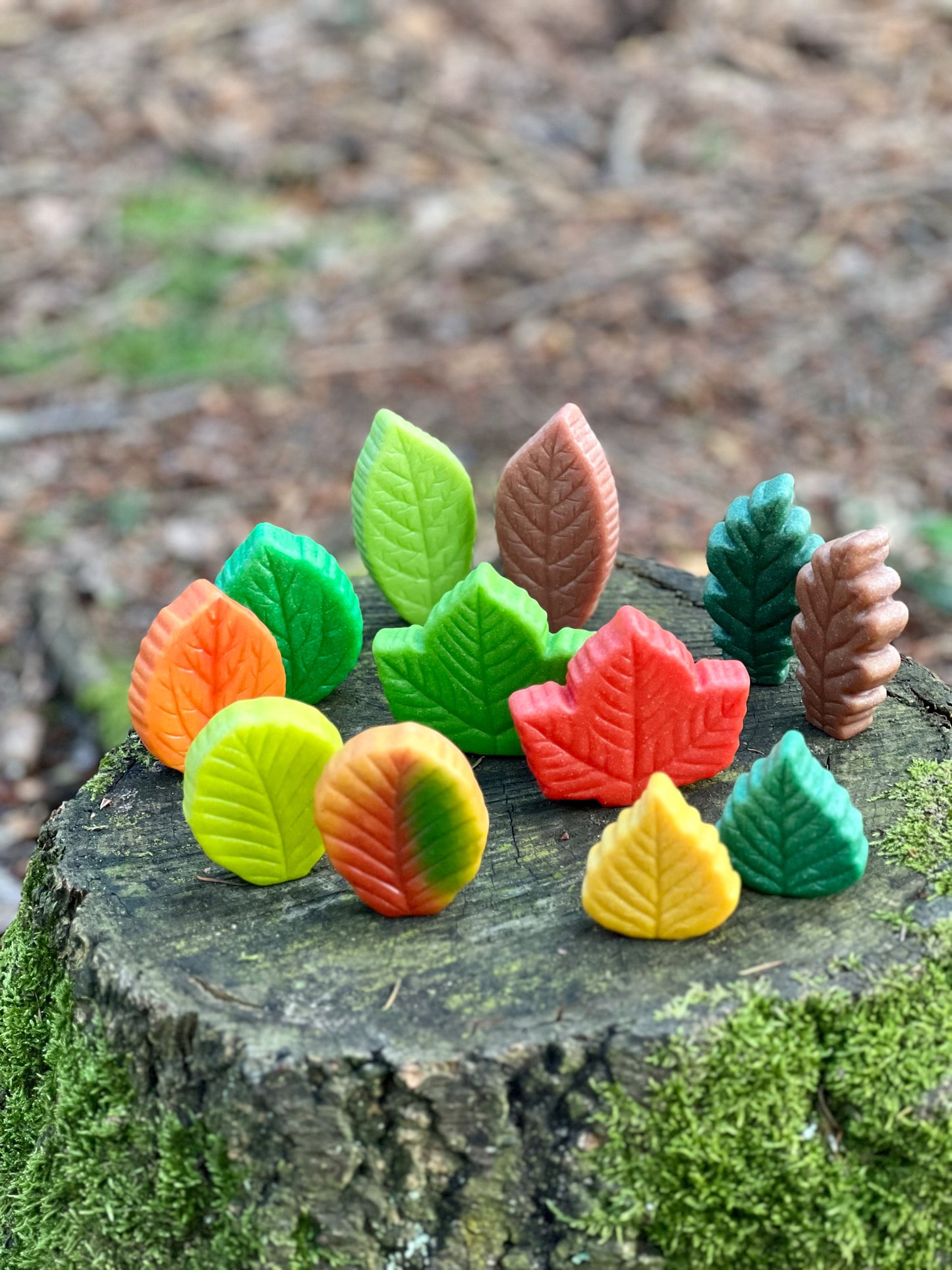 Yellow Door - Sensory Stones - Leaves 12st.